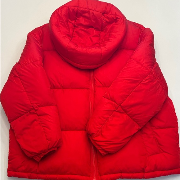 H & M Woman’s Heavy Red Puffy Jacket Size Large - Picture 1 of 11